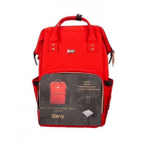 iBerry 2 in 1 London Diaper Bag - Red